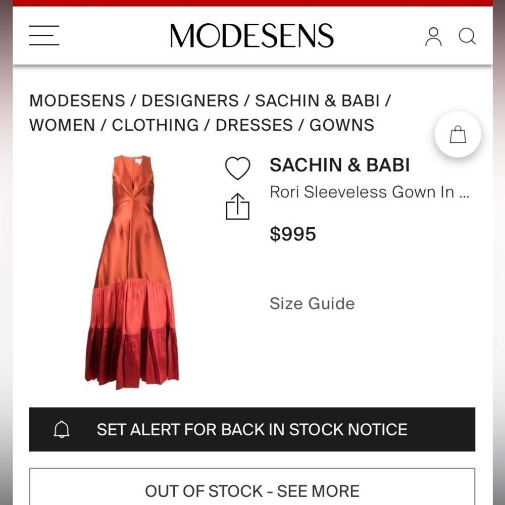 Host Pick May 2024 Sachin + Babi Rori Gown size 0 - Picture 3 of 5